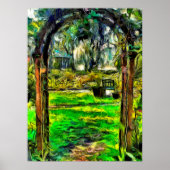 Einladend Hinterhof Archway Painterly Poster (Vorne)