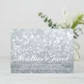 Einladend - Silver Lit Glitzer Fab Wedding Einladung (Stehend Vorderseite)