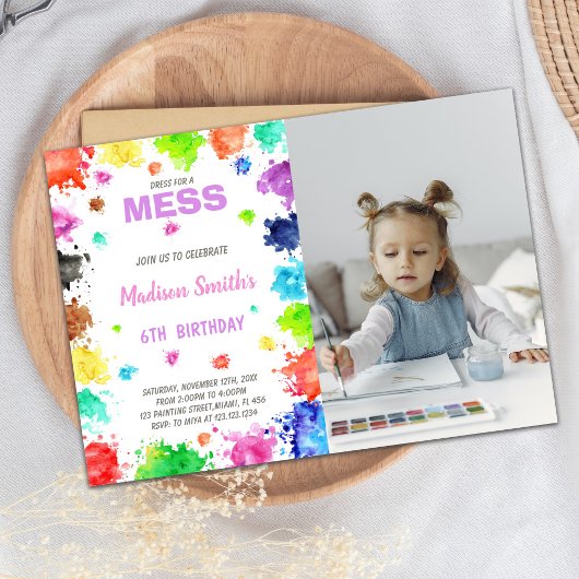 Einladende, anpassbare Maleinladung Einladung