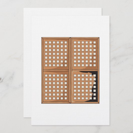 Einladende, antike Capiz Muschel Fensterscheiben Einladung (Vorne/Hinten)