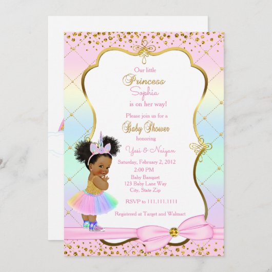 Einladende Baby-Dusche Einladung (Vorne/Hinten)