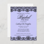 Einladende Black Lace Bridal Dusche Einladung (Vorne/Hinten)