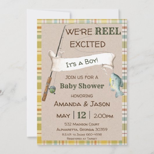 Einladende Boy Baby Dusche Einladung (Vorderseite)