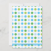 Einladende Clothesline Boy Baby Dusche Einladung (Rückseite)