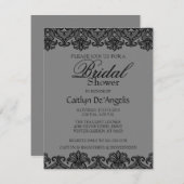 Einladende Einladung eines schlichten Grauschwarz- (Vorne/Hinten)