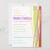 Einladende Einladung für einfache Linien Bat Bar M (Vorderseite)