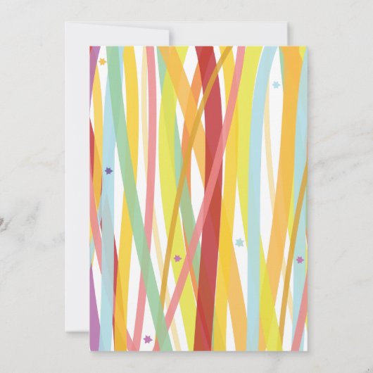 Einladende Einladung für einfache Linien Bat Bar M (Rückseite)