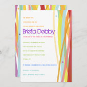 Einladende Einladung für einfache Linien Bat Bar M (Vorne/Hinten)