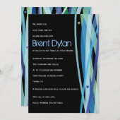 Einladende Einladung für einfache Linien Bat Bar M (Vorne/Hinten)