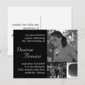 Einladende Einladung zum Geburtstagskarte-Foto (Vorne/Hinten)