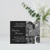 Einladende Einladung zum Geburtstagskarte-Foto (Stehend Vorderseite)