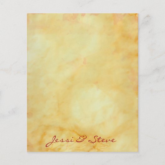 Einladende Eintrittskarte für Hochzeiten Asiatisch (Rückseite)