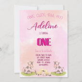 Einladende Farm Mädchen ONE Einladung (Vorderseite)