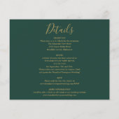 Einladende Feier für eine Green Gold Hochzeit in e (Rückseite)