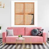 Einladende Fenster für die antike Capiz-Muschel Leinwanddruck (Insitu (Wohnzimmer))