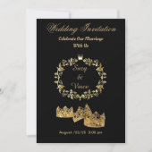 Einladende Goldkrone-Einladungskarte 8 Save The Date (Vorderseite)