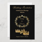 Einladende Goldkrone-Einladungskarte 8 Save The Date (Vorne/Hinten)