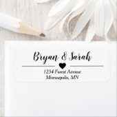 Einladende Hochzeit-Rücksendeadressen-Aufkleber (Insitu)