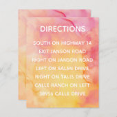 Einladende Hochzeitkarte Frische Blume (Vorne/Hinten)