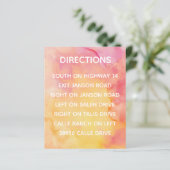 Einladende Hochzeitkarte Frische Blume (Stehend Vorderseite)