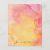 Einladende Hochzeitkarte Frische Blume (Rückseite)