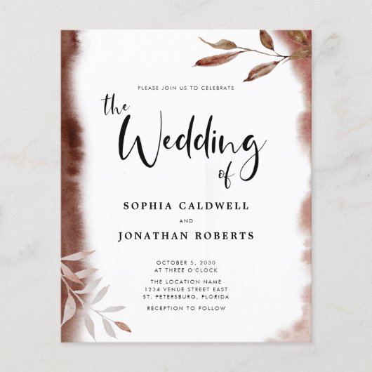 Einladende Hochzeitsfeier für alle Fälle (Vorderseite)