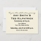 Einladende Hochzeitsvorlage benutzerdefiniertes Fo Einladung (Rückseite)