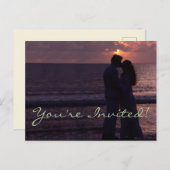 Einladende Hochzeitsvorlage benutzerdefiniertes Fo Postkarte (Vorne/Hinten)