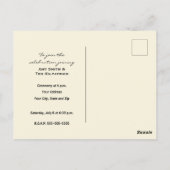Einladende Hochzeitsvorlage benutzerdefiniertes Fo Postkarte (Rückseite)