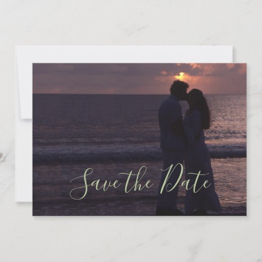 Einladende Hochzeitsvorlage benutzerdefiniertes Fo Save The Date (Vorderseite)