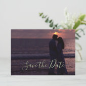 Einladende Hochzeitsvorlage benutzerdefiniertes Fo Save The Date (Stehend Vorderseite)