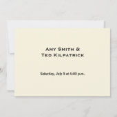 Einladende Hochzeitsvorlage benutzerdefiniertes Fo Save The Date (Rückseite)