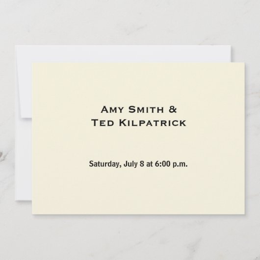 Einladende Hochzeitsvorlage benutzerdefiniertes Fo Save The Date (Rückseite)