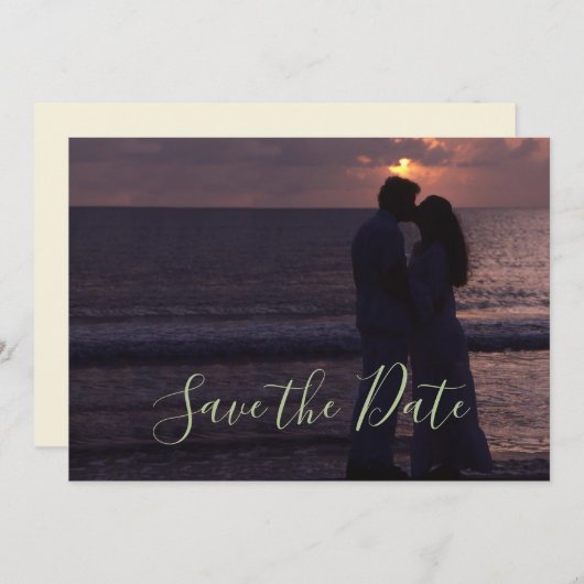 Einladende Hochzeitsvorlage benutzerdefiniertes Fo Save The Date (Vorne/Hinten)