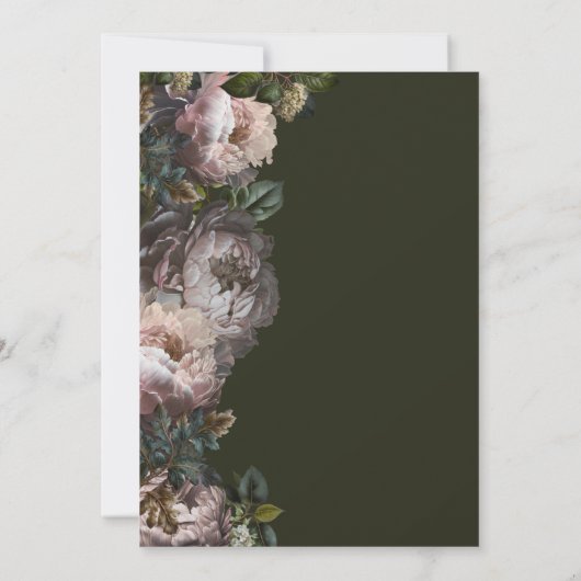 Einladende Hochzeitsvorlage dunkel und launisch, f Einladung (Rückseite)