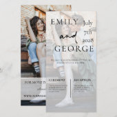 Einladende Hochzeitsvorlage mit Foto (Vorne/Hinten)