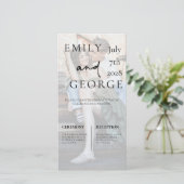 Einladende Hochzeitsvorlage mit Foto (Stehend Vorderseite)