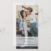 Einladende Hochzeitsvorlage mit Foto (Rückseite)