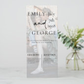 Einladende Hochzeitsvorlage mit Foto Einladung (Stehend Vorderseite)