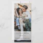 Einladende Hochzeitsvorlage mit Foto Einladung (Rückseite)