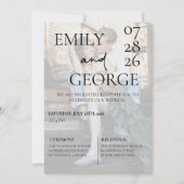 Einladende Hochzeitsvorlage mit Foto Einladung (Vorderseite)