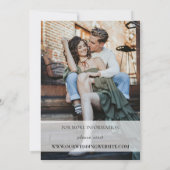 Einladende Hochzeitsvorlage mit Foto Einladung (Rückseite)