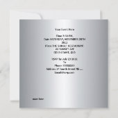 Einladende Jeden Anlaß Rosa Silberblasen Einladung (Rückseite)