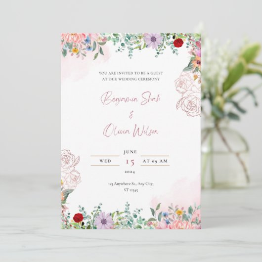 Einladende Karten (Stehend Vorderseite)