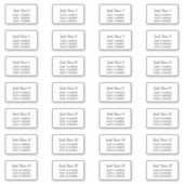 Einladende Labels 28 Bouncy Name und Druckadresse (Vorderseite)