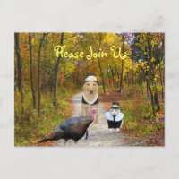 Einladende Postkarte für Erntedank