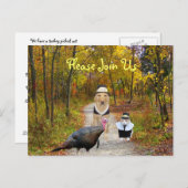 Einladende Postkarte für Erntedank (Vorne/Hinten)