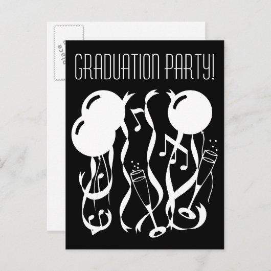 Einladende Postkarten für die Graduierungspartei 2 (Vorne/Hinten)