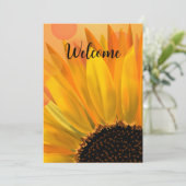 Einladende Sonnenblumenkarte mit benutzerdefinierb Einladung (Stehend Vorderseite)
