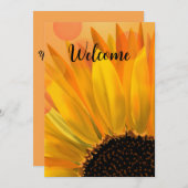 Einladende Sonnenblumenkarte mit benutzerdefinierb Einladung (Vorne/Hinten)